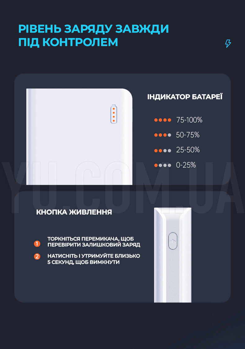 Зовнішній акумулятор (power bank) 20000мАг Romass 22.5W з підтримкою швидкої зарядки та індикатором батареї Зовнішній акумулятор (power bank) 20000мАг Romass 22.5W з підтримкою швидкої зарядки та індикатором батареї